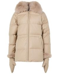 Yves Salomon - Puffer Jacket With A Fox Fur Collar - Lyst