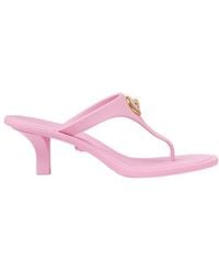 Versace - Heeled Thong Sandals - Lyst