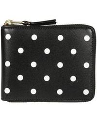 Comme des Garçons - Comme Des Garçons Wallet Polka Dot Printed Zip-Around Wallet - Lyst
