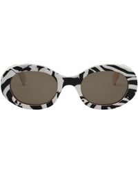 Celine - Logo Sunglasses - Lyst