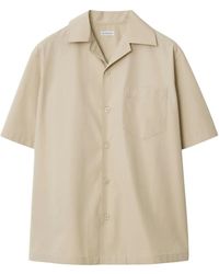 Burberry - Relaxed Fit Knot Logo Poplin Shirt - Lyst