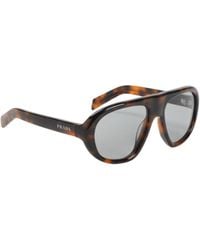 Prada - Eyewear Oversized Pilot Sunglasses - Lyst