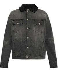 Balmain - Distressed Denim Jacket - Lyst