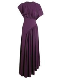 Rabanne - Asymmetric Ruched Maxi Dress - Lyst