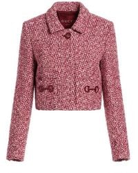 Gucci - Tweed Jacket With Horsebit Detail - Lyst