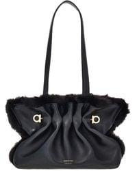 Ferragamo - Ferragamo Gathered Detail Small Handbag - Lyst