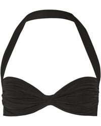 Norma Kamali - Bill Ruched Halterneck Bikini Top - Lyst