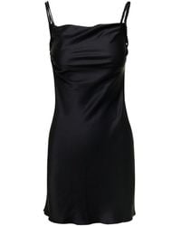 Nanushka - Merva Square Neck Satin Mini Dress - Lyst
