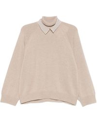 Brunello Cucinelli - High Neck Knitted Jumper - Lyst