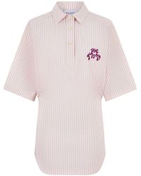 The Attico - The Striped Shirt Mini Dress - Lyst