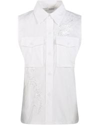 P.A.R.O.S.H. - P.A.R.O..H. Ninja Sleeveless Embroidered Shirt - Lyst