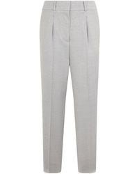Peserico - Front-Pleat Straight-Leg Pants - Lyst