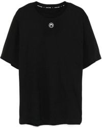Marine Serre - Moon Embroidered Crewneck T-Shirt - Lyst