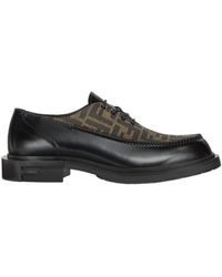 Fendi - Ff Jacquard Lace-Up Shoes - Lyst