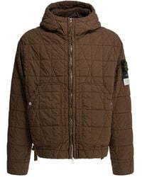 Stone Island - Logo Patch Quilted Jacket - Lyst