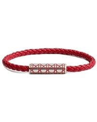 Dior - Cannage Woven Leather Bracelet - Lyst