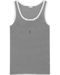 Saint Laurent - Striped Tank Top - Lyst