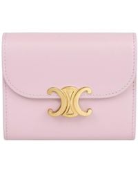 Celine - Small Flap Wallet Triomphe - Lyst