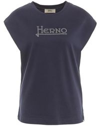 Herno - Logo-Embellished Crewneck T-Shirt - Lyst