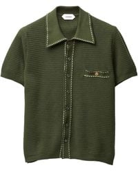 Versace - Short-Sleeved Knitted Shirt - Lyst