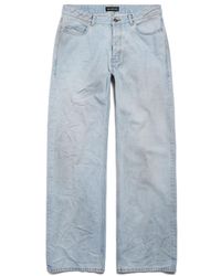 Balenciaga - Distressed Relaxed Fit Jeans - Lyst
