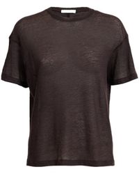 The Row - Lila Knit Short Sleeve Cashmere Top - Lyst