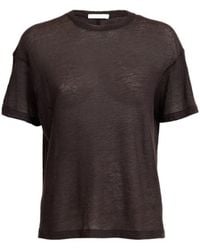 The Row - Lila Knit Short Sleeve Cashmere Top - Lyst
