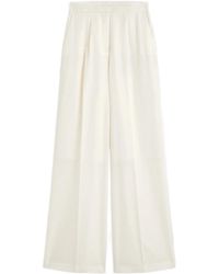 JOSEPH - Alanel Silk And Cotton-Blend Wide-Leg Pants - Lyst