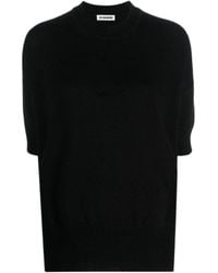 Jil Sander - Short-Sleeved Knitted Top - Lyst
