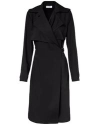 Burberry - Belted Wool Wrap Dress - Lyst