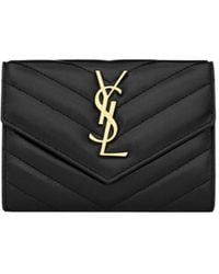 Saint Laurent - Cassandre Matelassé Small Envelope Wallet - Lyst