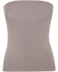 Entire studios - Ribbed-Knit Strapless Top - Lyst