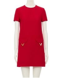 Valentino - Short Sleeved Crewneck Dress - Lyst