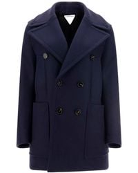 Bottega Veneta - Curved Shape Felted Coat - Lyst