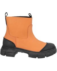 Ganni - Two-Color Ankle Boots - Lyst
