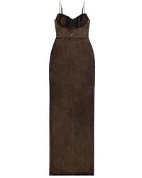 Area - Embellished Hotfix Gown - Lyst