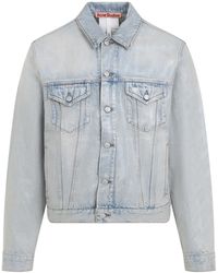 Acne Studios - Collared Button-Up Denim Jacket - Lyst