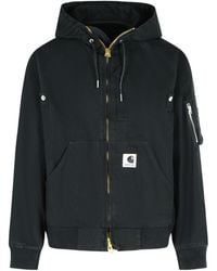 Sacai - X Carhartt Wip Logo Patch Zip-Up Hooded Bomber Jacket - Lyst