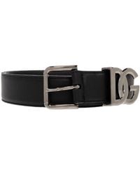 Dolce & Gabbana - Logo Plaque Square Buckle Belt - Lyst