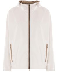 Brunello Cucinelli - Zip-Up Hooded Jacket - Lyst