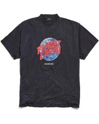 Balenciaga - Planet Earth Oversized T-Shirt - Lyst