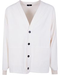 Herno - V-Neck Button Cardigan - Lyst