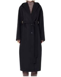 Sportmax - Olmo Hooded Belted Coat - Lyst