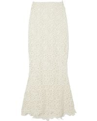 Norma Kamali - Obie Floral-Lace Maxi Skirt - Lyst
