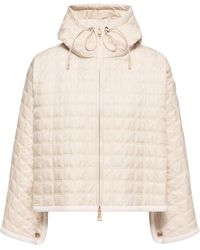 Moncler - Hooded Square-Quilted Padded Cape - Lyst