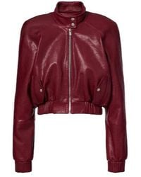 Magda Butrym - Cropped Leather Jacket - Lyst