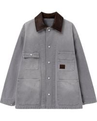 WOOYOUNGMI - Leather Collar Pocket Jacket - Lyst