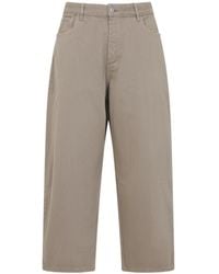 Studio Nicholson - Logo Patch Cropped Wide-Leg Jeans - Lyst