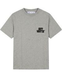 Off-White c/o Virgil Abloh - Logo Detailed Crewneck T-Shirt - Lyst