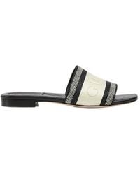 Gucci - Web Detailed Slide Sandals - Lyst